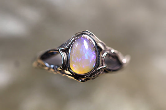 Lightning Ridge Opal and Sterling Silver Ring