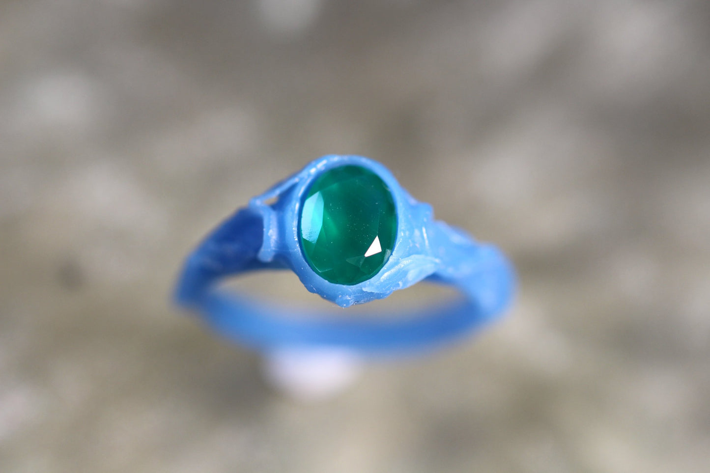 Custom Green Obsidian Ring
