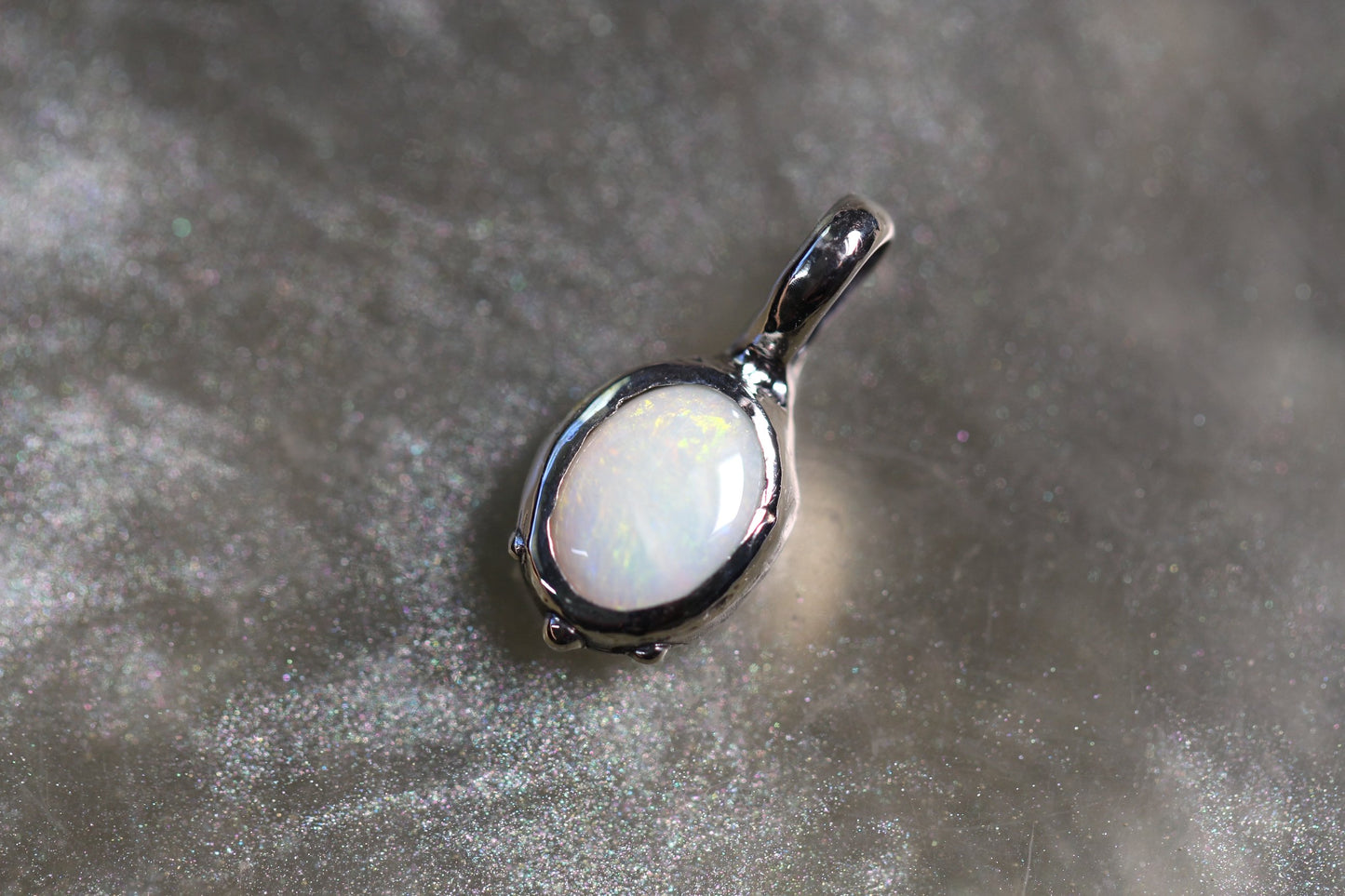 Coober Pedy Opal and Sterling Silver Pendant