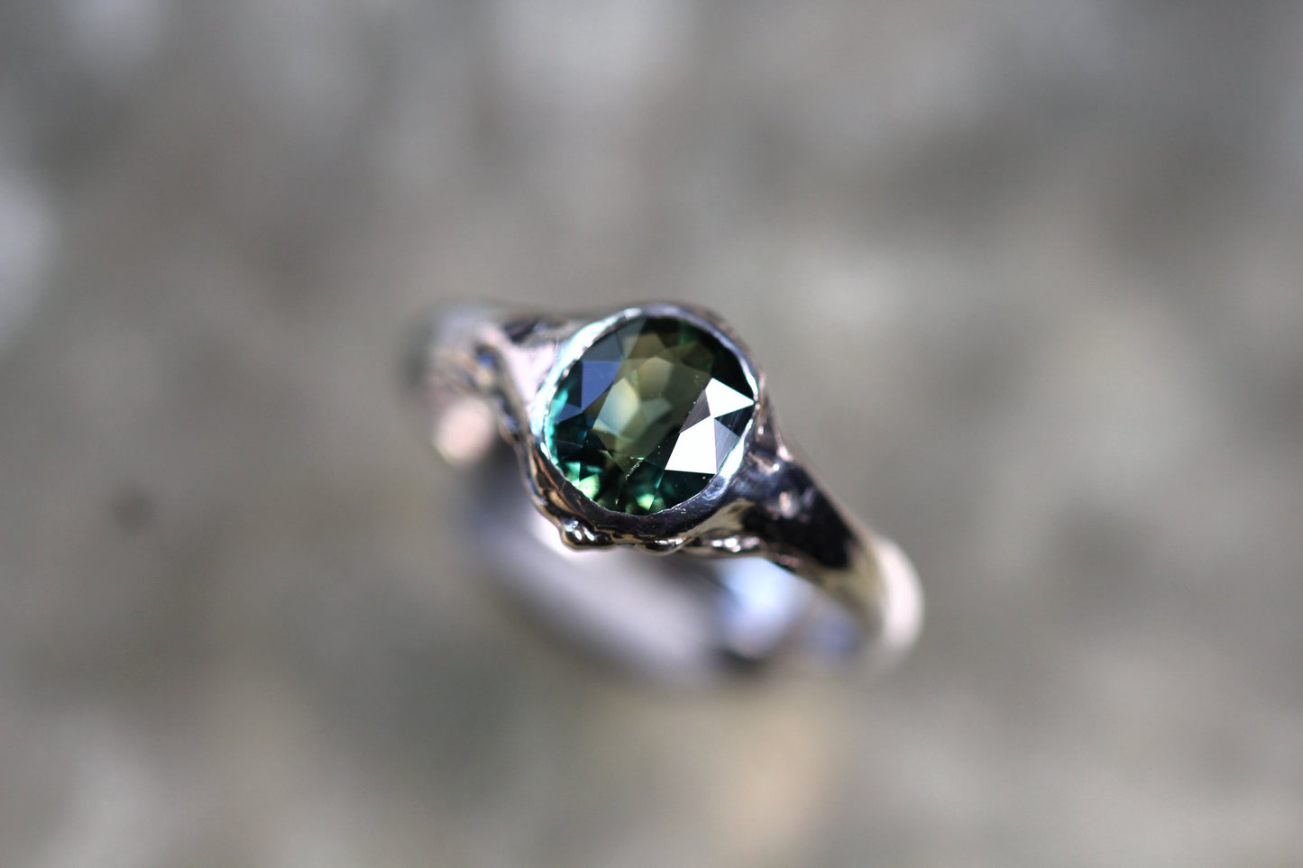 Australian Sapphire and Sterling Silver Ring