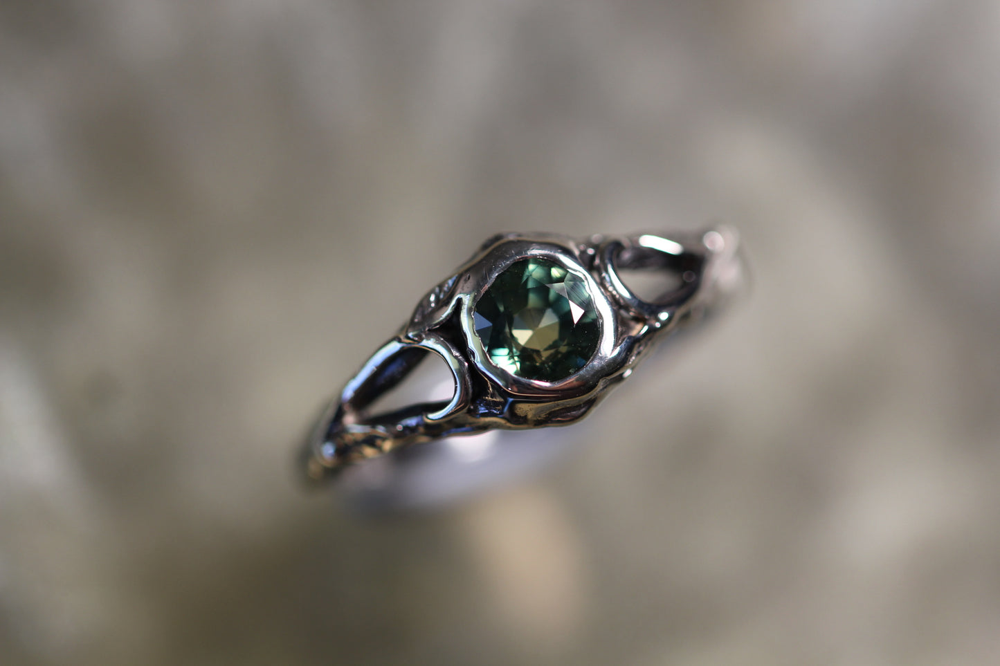 Australian Sapphire and Sterling Silver Ring