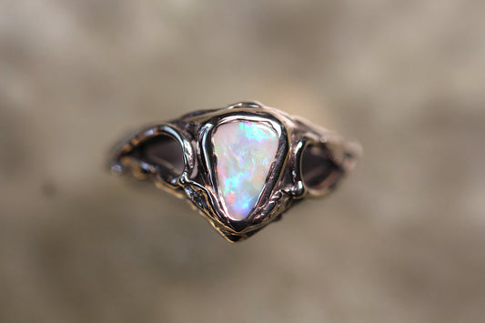 Lightning Ridge Opal and Sterling Silver Ring