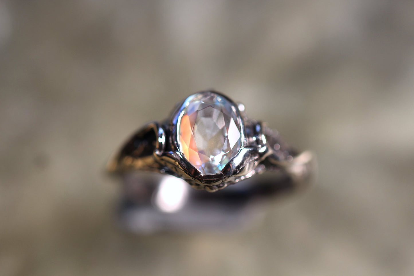 Moonstone and Sterling Silver Ring