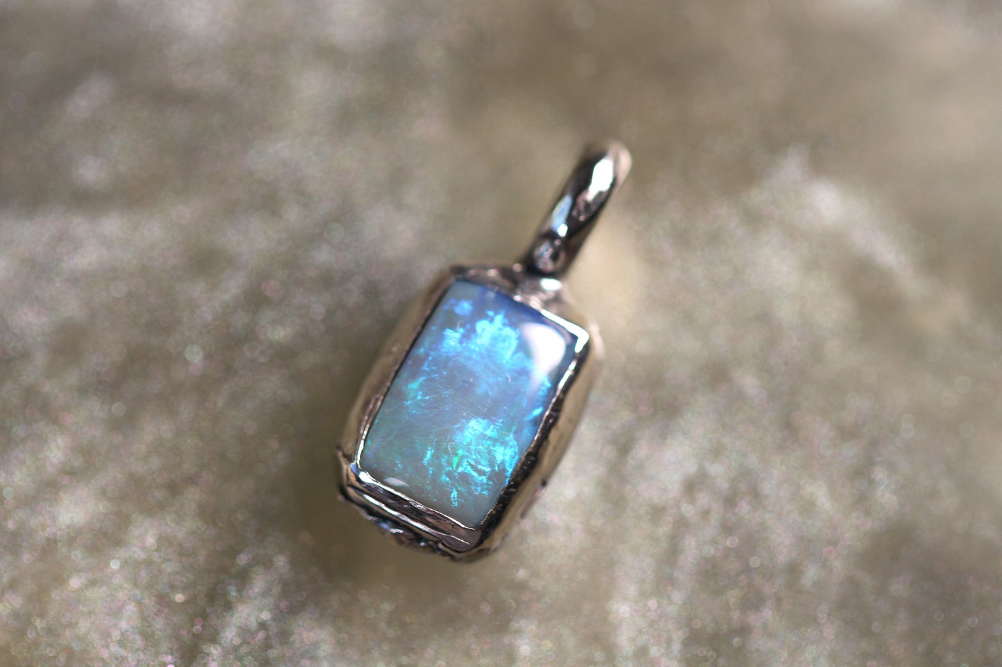 Lightning Ridge Opal and Sterling Silver Pendant
