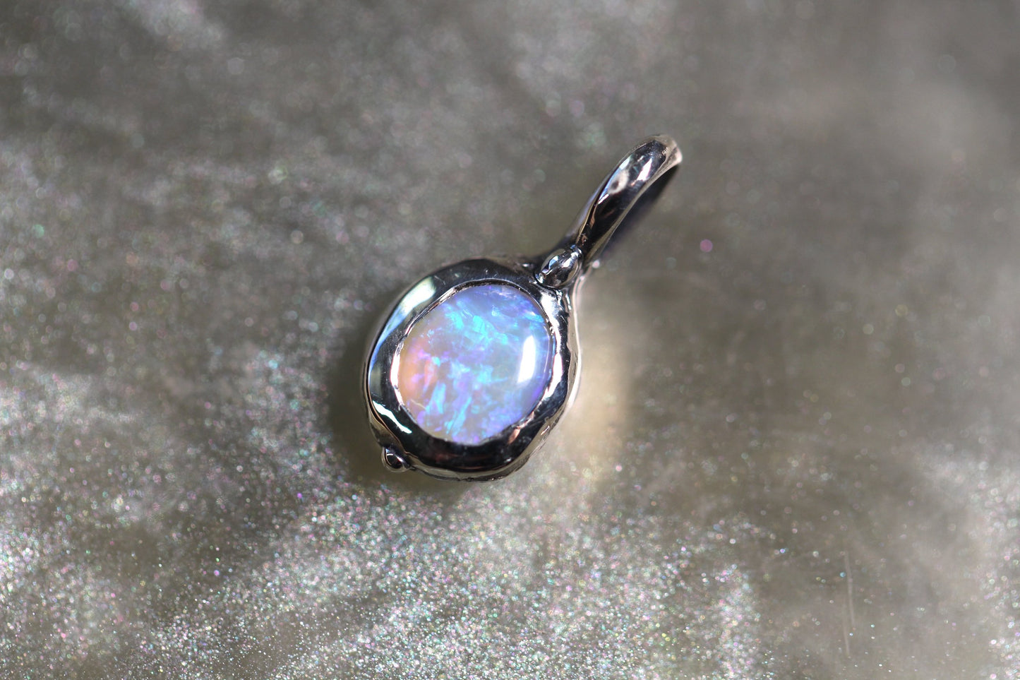 Lightning Ridge Opal and Sterling Silver Pendant