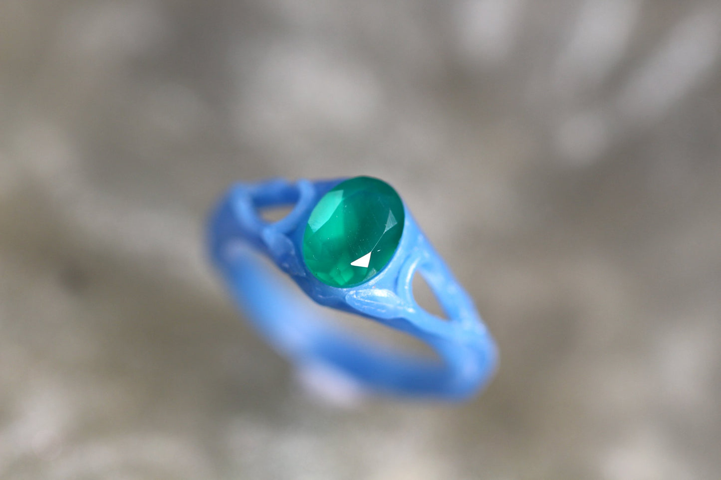 Custom Green Obsidian Ring