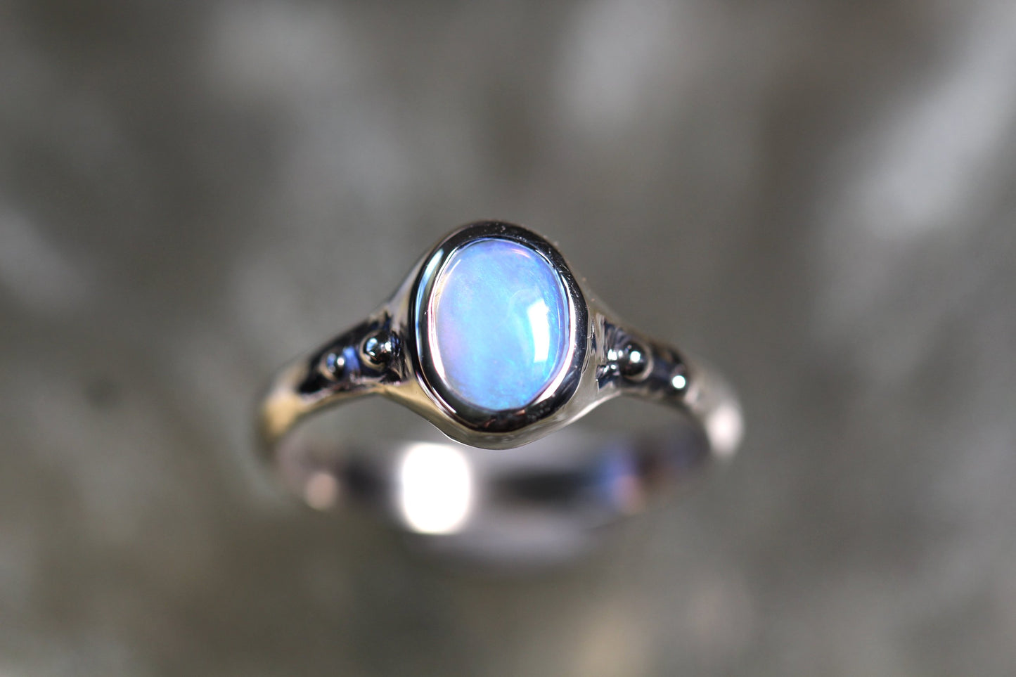 Lightning Ridge Opal and Sterling Silver Ring