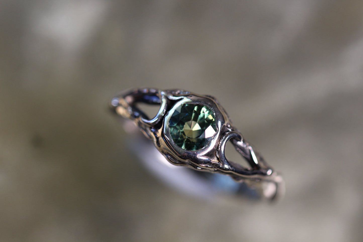 Australian Sapphire and Sterling Silver Ring