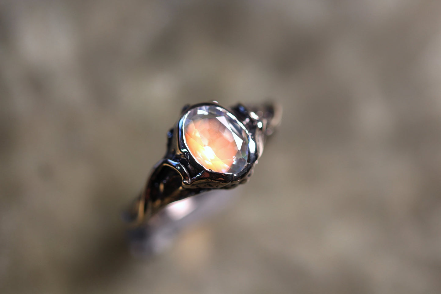 Moonstone and Sterling Silver Ring