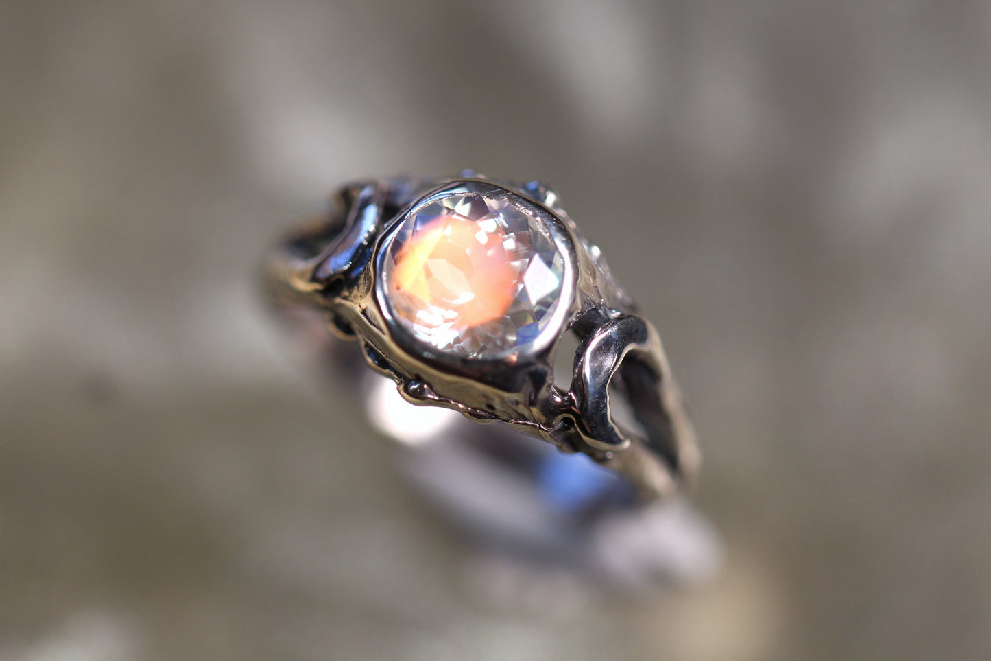 Moonstone and Sterling Silver Ring