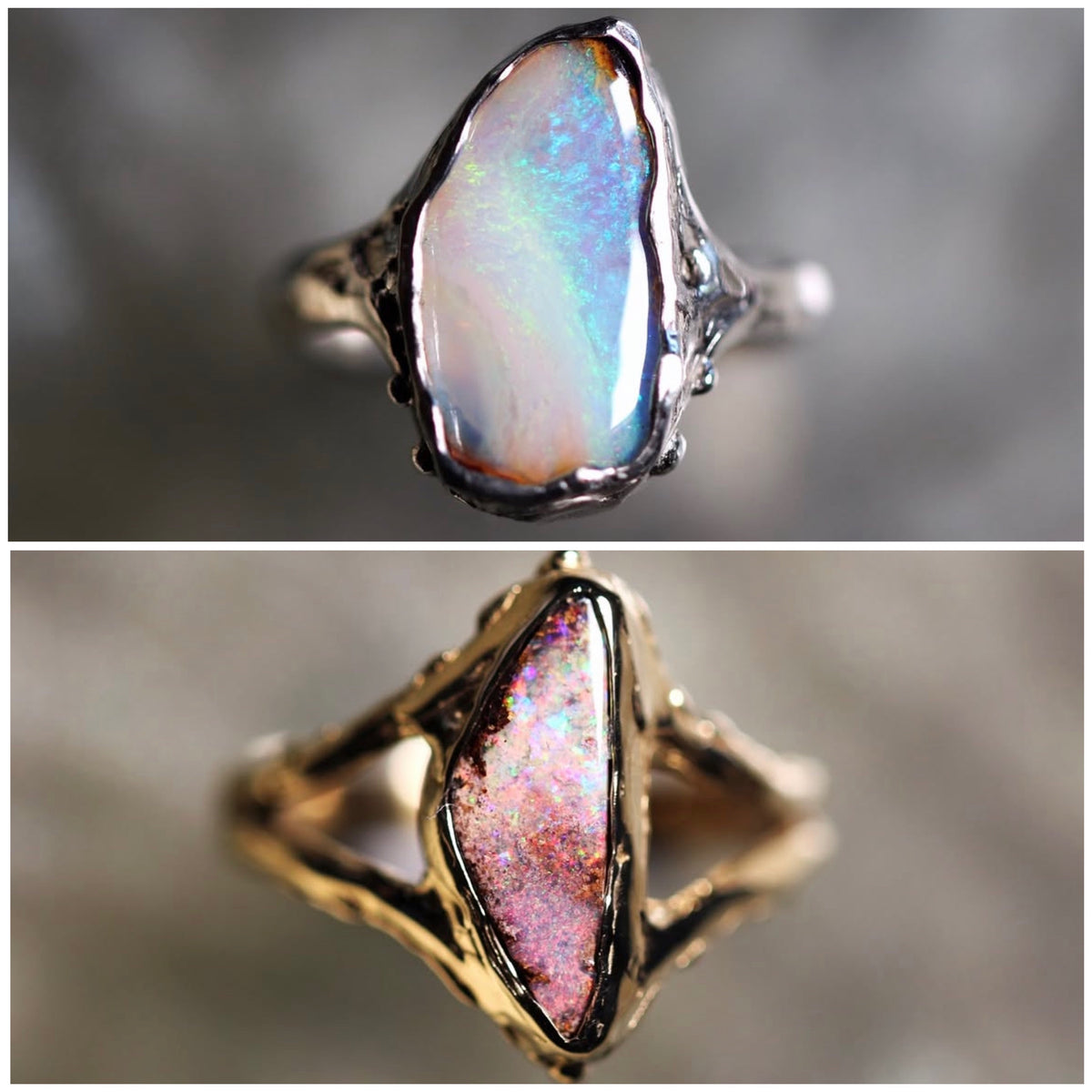 Custom Boulder Opal Jewellery (Opalised Wood)