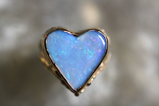Boulder Opal and Solid 9ct Yellow Gold Ring