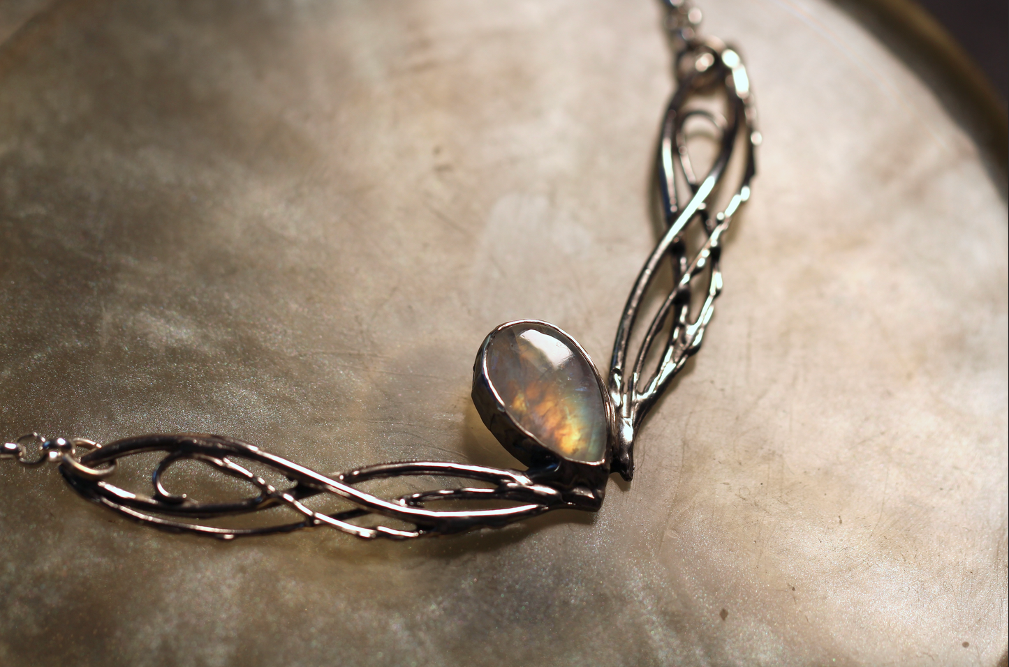 Moonstone and Sterling Silver Necklace