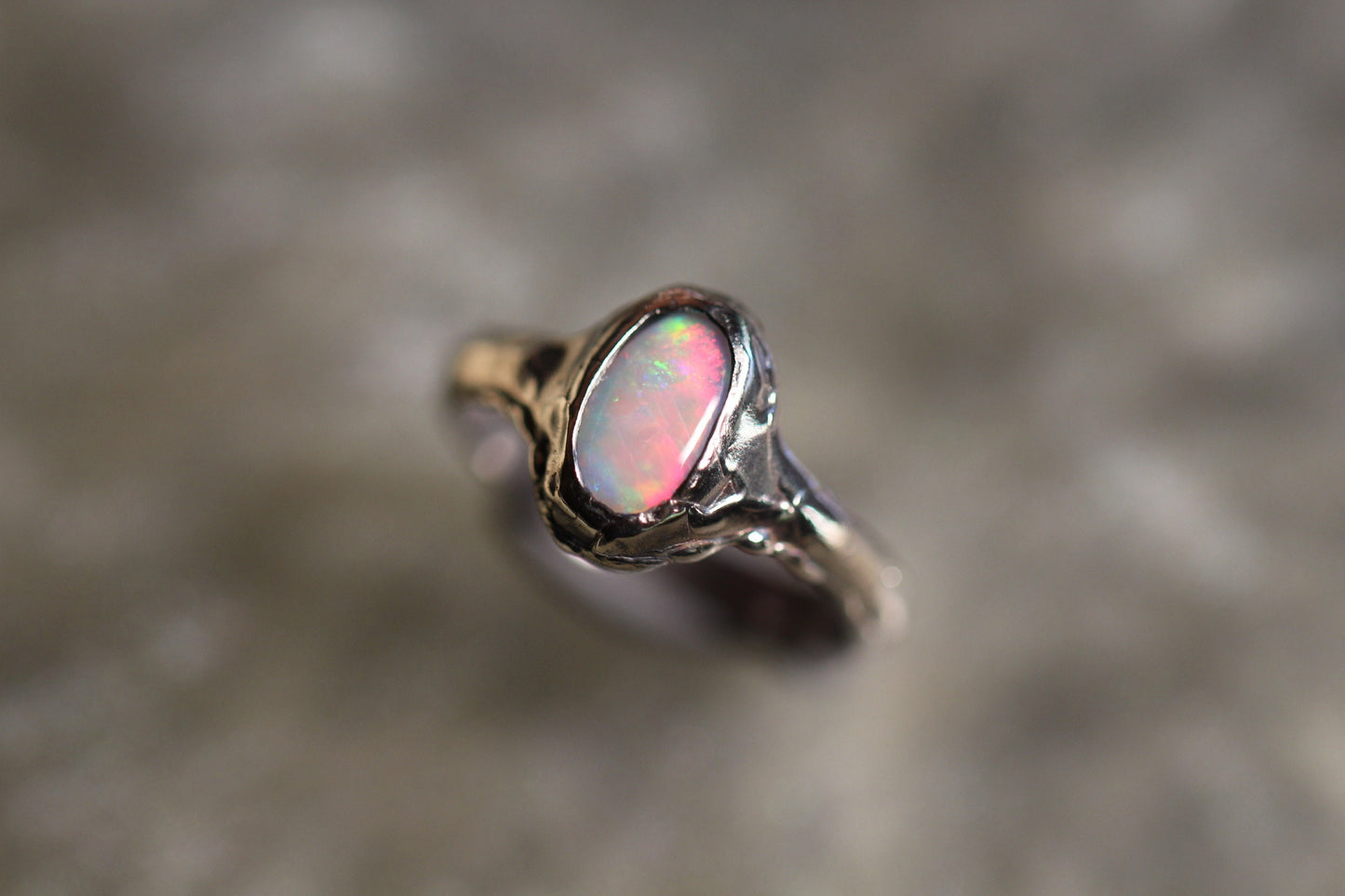Lightning Ridge Opal and Sterling Silver Ring