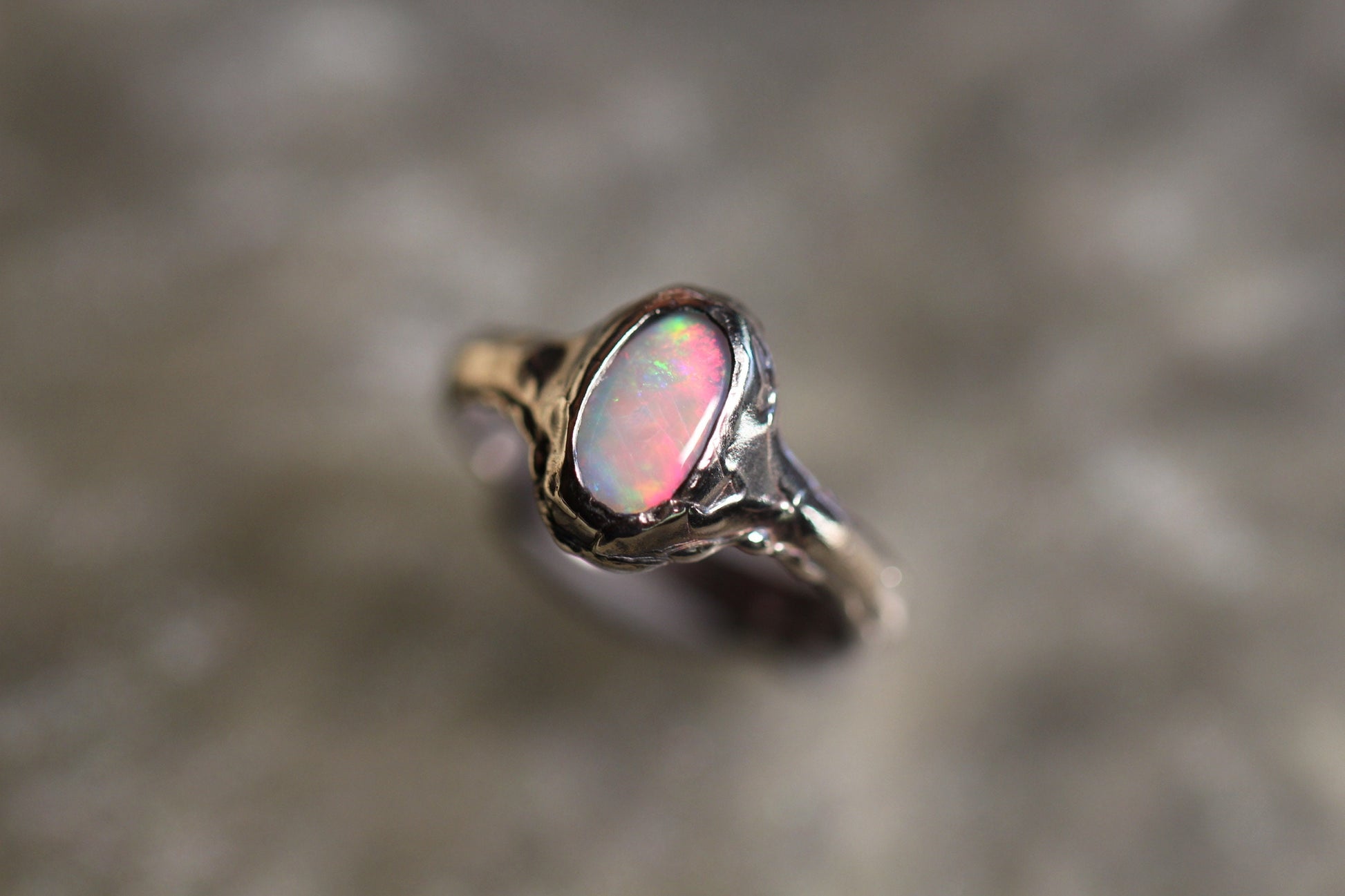 Lightning Ridge Opal and Sterling Silver Ring