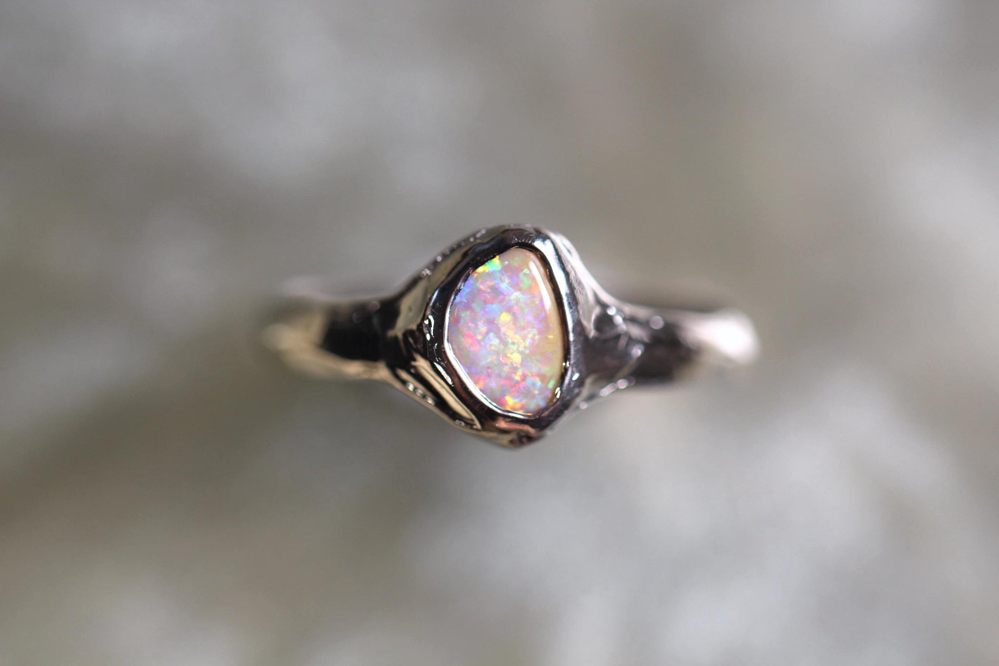 Boulder Opal and Sterling Silver Ring