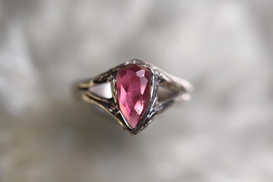 Rhodonite Garnet and Sterling Silver Ring