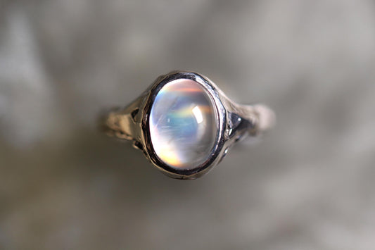 Moonstone and Sterling Silver Ring